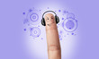 a finger is listening music
