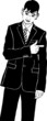 sketch a fellow specifies a finger to the left sketch a fellow specifies a finger to the left
