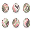 set of colorful easter eggs, vector illustration