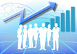Vektor: business man with business growth and success chart .vector file business man with business growth and success chart .vector file