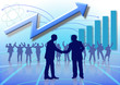 Vektor: business man with business growth and success chart .vector file business man with business growth and success chart .vector file