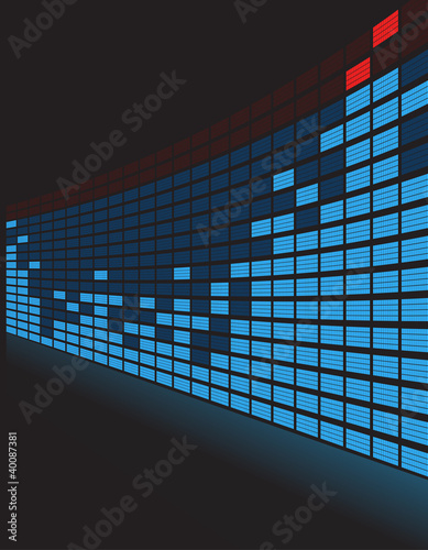 Vector: Graphic equalizer in perspective Graphic equalizer in perspective