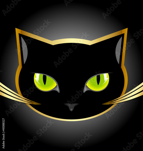 Vector: Black cat head Black cat head