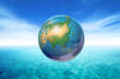 Planet in the sky. ecology concept