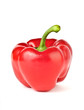 red bell pepper isolated over white
