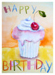 Cake with insription Happy Birthday