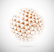 Image of the molecular structure in the form of a sphere. Eps 10