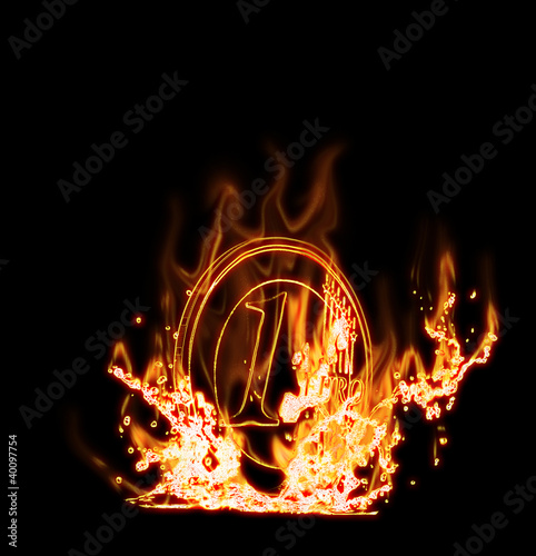 Illustration: Euro flambant Euro flambant