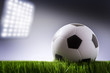 Soccer ball on the field of stadium Soccer ball on the field of stadium