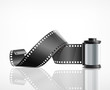 Vector: Camera film roll silver, vector illustration Camera film roll silver, vector illustration