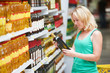 woman making grocery shopping