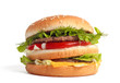 Big burger isolated on white
