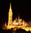 The Fisherman's Bastion in Budapest - Hungary at night