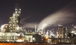 Petrochemical plant at night - Oil refinery - Factory