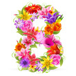 Zahl Blume - 8