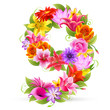 Zahl Blume - 9