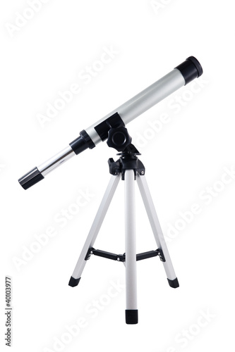 Photo: Telescope isolated on white background Telescope isolated on white background