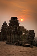 View of sunrise at the temple on the hill, Angkor Wat, Cambodia