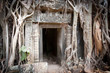 Entrance to the ruin of the temple , Angkor Wat, Cambodia