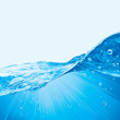 Vector: Abstract Water Wave Background With Bubbles Abstract Water Wave Background With Bubbles