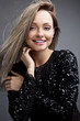 Young sensual & beauty woman in a fashionable dress.