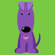 Illustration: Purple Pit Bull Vector Purple Pit Bull Vector