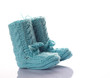 Foto: gestrickte Babyschuhe - hell blau gestrickte Babyschuhe - hell blau