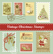 Vintage Christmas postage set