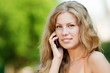 Woman talking mobile phone Woman talking mobile phone