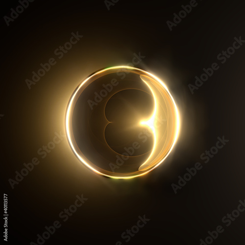 Photo: Golden shiny ring. Golden shiny ring.
