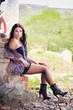 portrait of a glamorous brunette portrait of a glamorous brunette