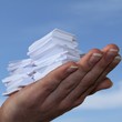 Papier auf der Hand
