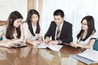 Business people discussing