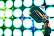 Retro microphone on stage Retro microphone on stage