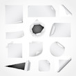 Paper design elements - notes, stickers and corners