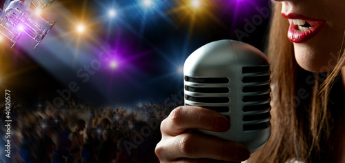 Photo: Singer and concert Singer and concert