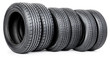 Tires on the white background