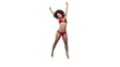 Video: Woman in a red bikini jumping in slow motion Woman in a red bikini jumping in slow motion