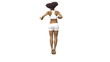 Video: Woman jumping upwards in slow motion Woman jumping upwards in slow motion