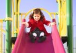 Happy girl at the playground