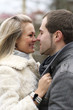 Young Happy Man And Woman Embracing Young Happy Man And Woman Embracing