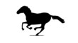 Running horse silhouette