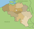 Belgium map with provinces