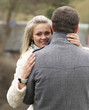 Young Woman From Behind Her Boyfriend Young Woman From Behind Her Boyfriend
