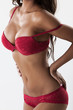 Body of sexy woman in red lingerie