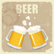 Vintage postcard, cover menu - Beer