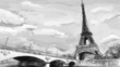 Parisian streets -Eiffel Tower illustration