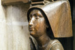 wooden female face