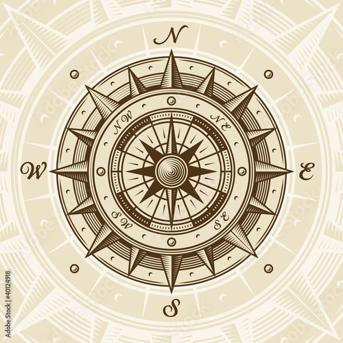 Fototapeta na wymiar Vintage compass