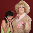 Funny Ladies With Hands Up